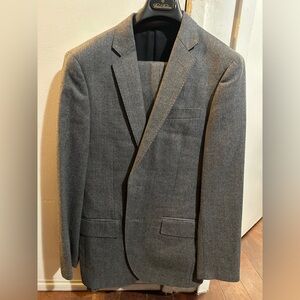 J. Crew Charcoal Wool Flannel Suit - 36S